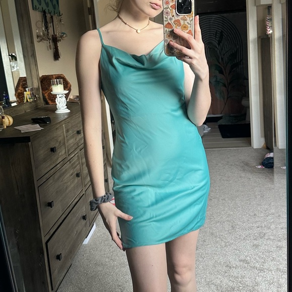 UO Mallory Cowl-Neck Slip Dress - Picture 2 of 7